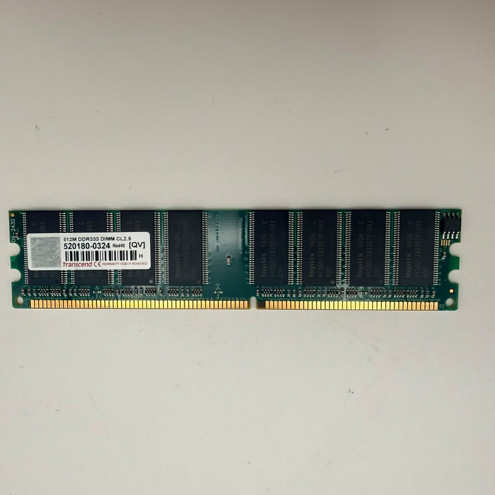 Transcend 512MB DDR-333 PC2700 Desktop RAM Memory DIMM CL2.5 520180-0324